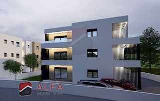 Croazia, Vodice, nuova costruzione, appartamento in vendita con due camere da letto, piano terra, giardino