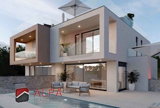 Croazia, Vodice – nuova casa bifamiliare in vendita, con piscina e vista mare