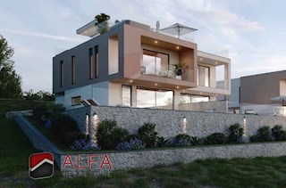 Croazia, Vodice – nuova casa bifamiliare in vendita, con piscina e vista mare
