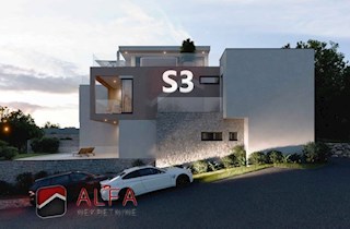 Croazia, Vodice – nuova costruzione, appartamento su tre livelli in vendita, piscina, giardino, vista mare
