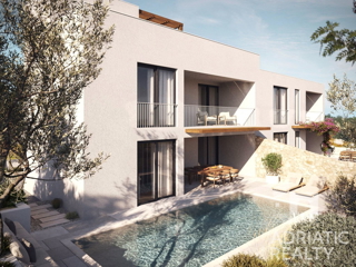 Vodice, nuovo progetto, casa moderna con piscina e terrazza sul tetto