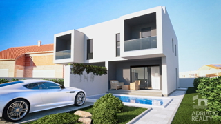 Vodice, moderna doppia casa con piscina