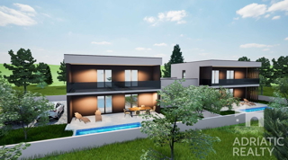 Vodice, nuova costruzione, moderna casa bifamiliare con garage e piscina