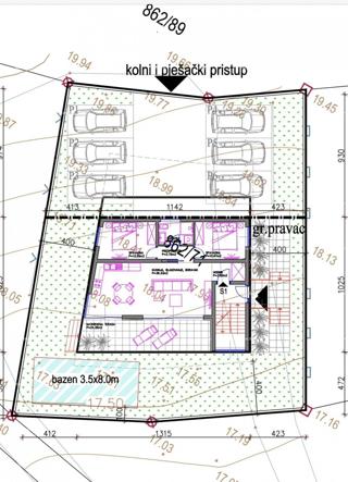 Medulin, Mukalba – Terreno edificabile con costruzione in corso.