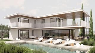 Kaštelir – moderna villa con piscina e vista mare