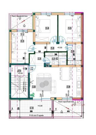 Penthouse con garage e posto auto