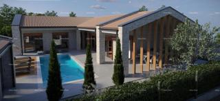 Terreno edificabile con progetto per una moderna villa istriana, Buje