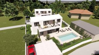 Vista sul mare!! Vendita di terreni con permesso di costruzione e progetto, nei dintorni di Vodnjan!