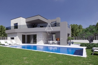 Villa di lusso in costruzione con piscina e vista mare, Istria, Kaštelir