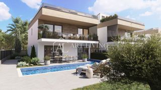 Istria, Brtonigla, dintorni – Moderna casa bifamiliare con piscina – NUOVA COSTRUZIONE