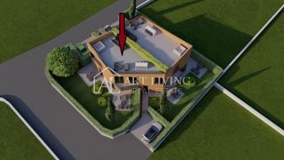 Parenzo, dintorni - moderno edificio di nuova costruzione, appartamento con due camere da letto e ampia terrazza sul tetto di 52 m2