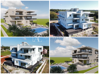 Umago, dintorni – moderno appartamento con due camere da letto in una nuova costruzione, a 400 m dal mare