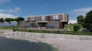 Terreno unico prima fila al mare con il progetto di una villa di lusso