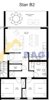 Appartamento Tar, Tar-Vabriga, 76,56m2