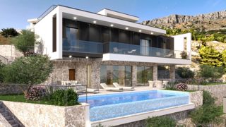 Villa moderna con vista mare