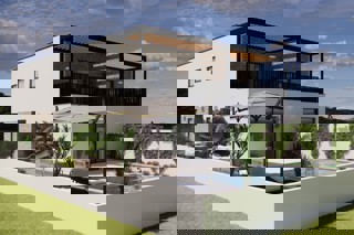 Casa bifamiliare moderna con piscina