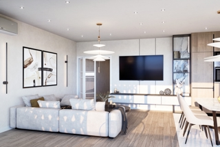 Appartamento con tre camere da letto e vista aperta in seconda fila sul mare