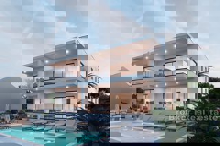 Appartamenti moderni in un nuovo edificio con piscina e vista sul mare