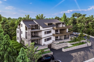 Appartamento mansardato in nuova palazzina con vista mare, seconda fila dal mare