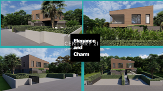 POREČ. IN VENDITA NUOVA DOPPIA VILLA MODERNA CON PISCINA A SOLI 1500 M DAL CENTRO CITTÀ