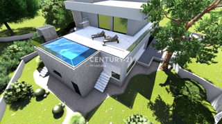 Primošten - villa con piscina e vista sulla città e sul mare