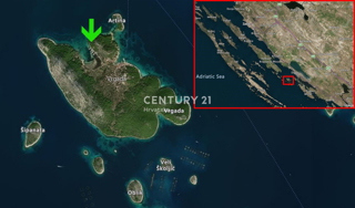 Isola di Vrgada - Pakoštane - attraente terreno edificabile PRIMA FILA SUL MARE