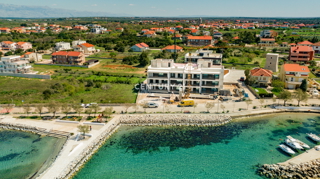 Zaton, 1 fila dal mare, nuova costruzione di lusso, piano terra A1, 223,59, giardino, piscina