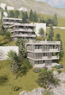 Omiš Riviera, terreno edificabile 1214 m2, 1a fila al mare, in vendita