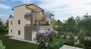 Poreč, dintorni, Lussuoso appartamento su due piani con vista mare, a 3 km dal mare.