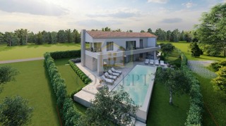 Poreč, dintorni, Moderna lusso villa con vista mare, 12 km dal mare