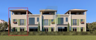 Poreč, dintorni, Casa finale in fila con giardino