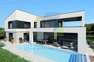 Poreč, dintorni, Villa di lusso con piscina e vista mare, a 5 km dal mare
