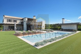 Poreč, dintorni, Splendida moderna villa con piscina e vista mare, 13 km dal mare