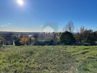 Poreč, dintorni, Terreno edificabile con permesso di costruzione e vista panoramica sul mare, 11 km dal mare