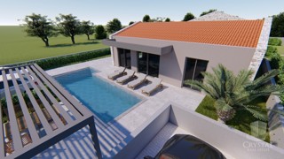 Zona di Vižinada, nuova costruzione! Casa a piano terra con piscina