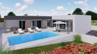 Albona, dintorni, terreno con permesso di costruzione