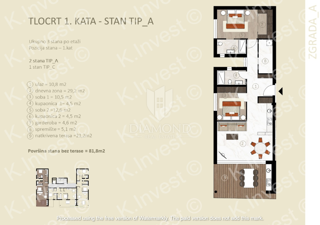 Appartamento Novigrad, 98m2