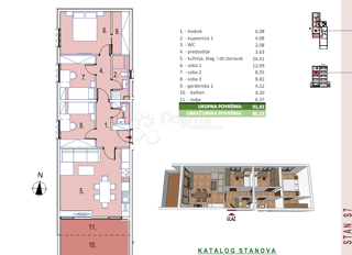 Allogio Seget Donji, Seget, 91,42m2