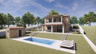 Casa incompiuta con piscina, 150 m², terreno 911 m²