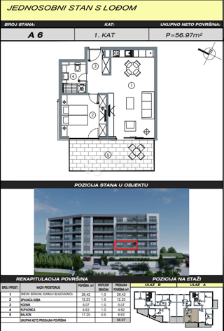 Allogio Makarska, 56,41m2