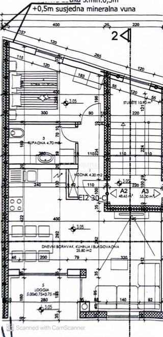 Allogio Monteserpo - Komunal, Pula, 42,75m2