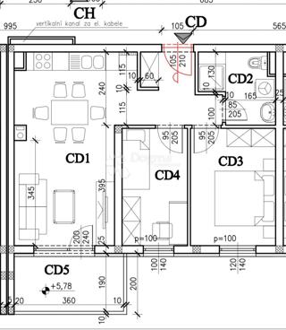 Allogio Monvidal, Pula, 53,93m2