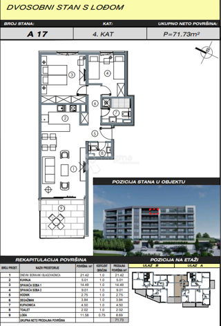 Allogio Makarska, 56,41m2