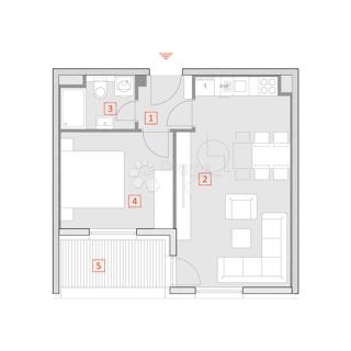 Allogio Malešnica, Stenjevec, 35,55m2