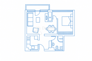 Allogio Kruge, Trnje, 43,99m2