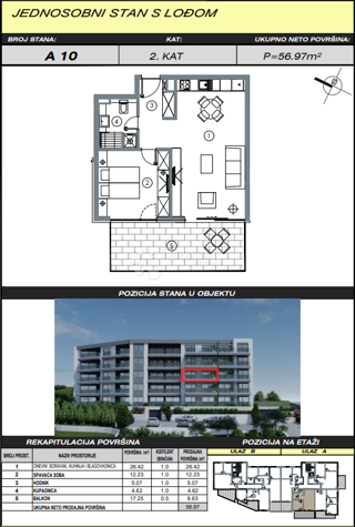 Allogio Makarska, 56,41m2