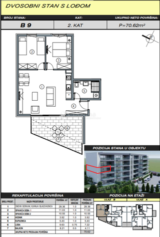 Allogio Makarska, 99,59m2