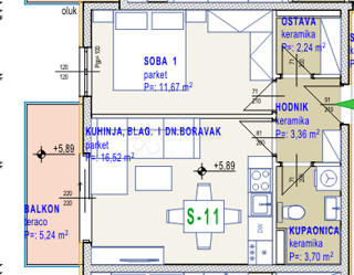 Allogio Seget Donji, Seget, 42,73m2