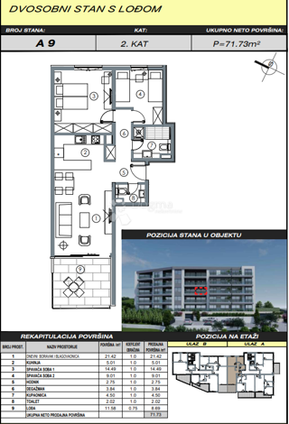 Allogio Makarska, 56,41m2