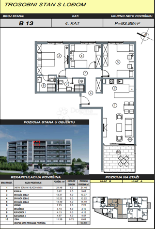 Allogio Makarska, 99,59m2